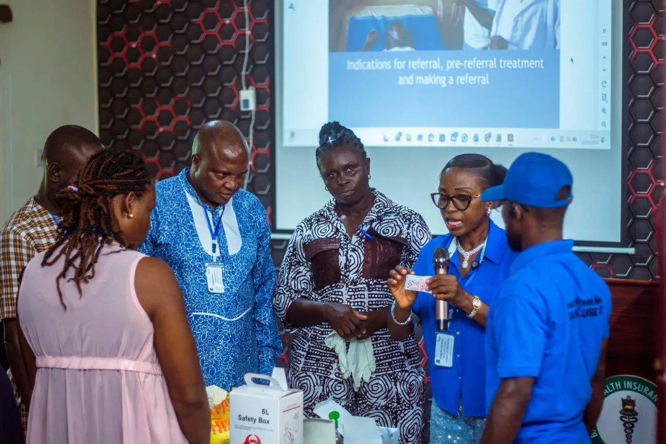 Health workers during a supervision and training session in Bayelsa State